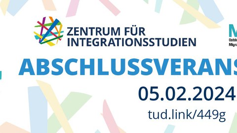 Banner mit ZfI-Logo und Aufschrift "Abschlussveranstaltung"