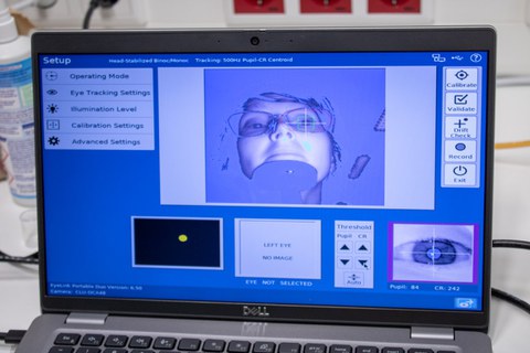 Ansicht des Bildschirm der Wissenschaftler:innen während des Eyetrackings
