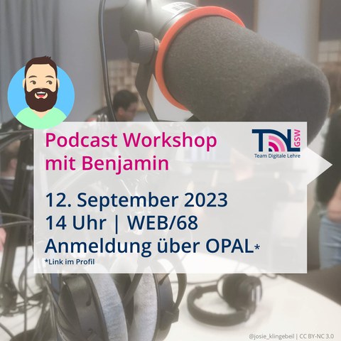 Infopost mit Daten zum Workshop