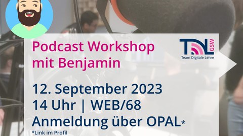 Infopost mit Daten zum Workshop