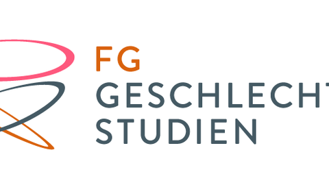 Zu sehen sind drei verschiedenfarbige Ringe, davon zwei in sich geschlossen. Rechts daneben in Großbuchstaben: FG Geschlechterstudien.