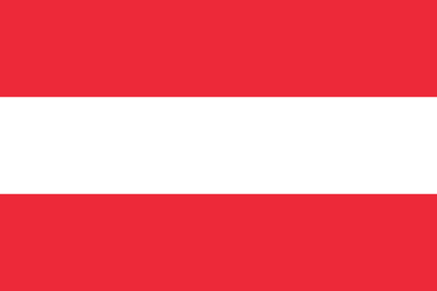 Zu sehen ist die Nationalflagge von Österreich.