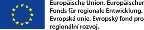 Zu sehen ist, die Fahne der EUROPÄISCHEN UNION und der Schriftzug: Europäische Union. Europäischer Fond für regionales Entwicklung.