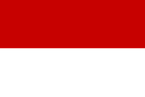 Zu sehen ist die Nationalflagge von Indonesien.