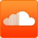 Das ist das Logo von SoundCloud. Eine weiße Wolke auf organgenem Hintergrund
