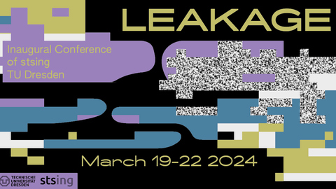 Bannerbild der Veranstaltung "Leakage". Die Farben vermischen und lösen sich auf und symbolisieren das Konzept der Veranstaltung.