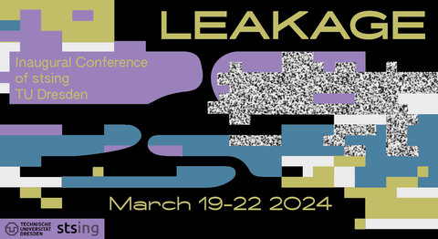 Bannerbild der Veranstaltung "Leakage". Die Farben vermischen und lösen sich auf und symbolisieren das Konzept der Veranstaltung.