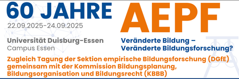 Tagungsbanner der AEPF 2025 "Veränderte Bildung - Veränderte Bildungsforschung?"