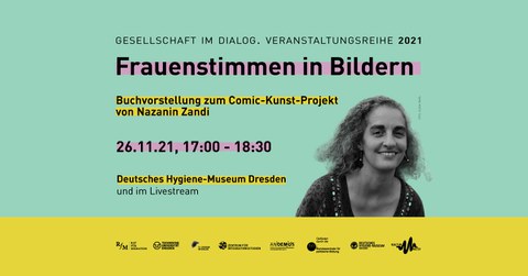 Banner "Frauenstimmen in Bildern"
