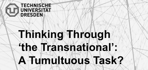 Banner zur Konferenz "Thinking through the Transnational"