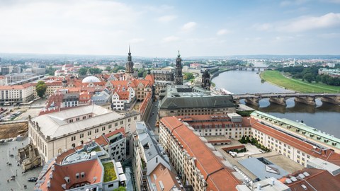 Dresden, Altstadt von oben