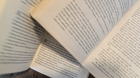 Foto von zwei aufgeschlagenen Büchern
