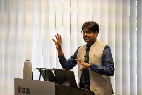 Sprecher:innen während des Symposium