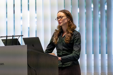 Sprecher:innen während des Symposium