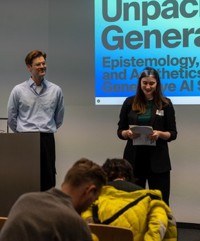 Sprecher:innen während des Symposium