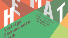 Plakat zum Workshop Heimat, buntes abstraktes Designa