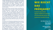 Flyer zum Workshop, weiß und grün, nur text