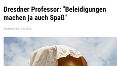"Beleidigungen machen ja auch Spaß" - Gerd Schwerhoff im Interview mit der Freien Presse vom 10.07.2019