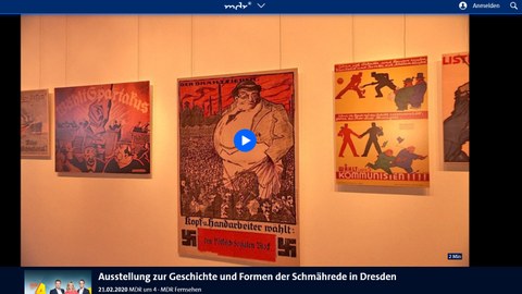 "Ausstellung zur Geschichte und Formen der Schmährede in Dresden" - Ein Bericht bei "MDR um 4" vom 21.02.2020
