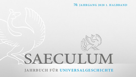 Titelblatt der Zeitschrift, nur Text: Saeculum 70, 1