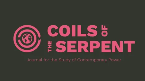 Logo der Zeitschrift Coils of the Serpent, pink auf grau