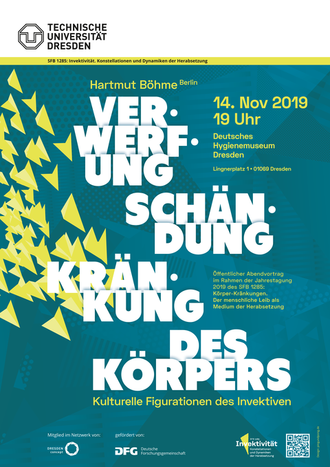 Plakat zur SFB-Jahrstagung 2019: Abendvortrag Hartmut Böhme 14.11.2019 