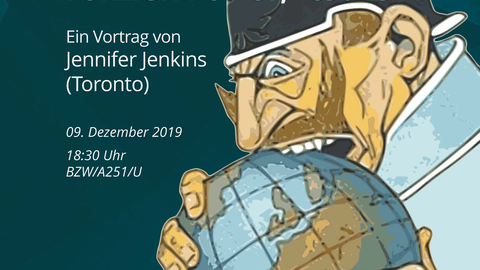 Plakat Kaiser's Speech. Karikatur Kaiser Wilhelm frisst die Welt auf