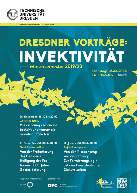Plakat Dresdner Vorträge: Invektivität 2019