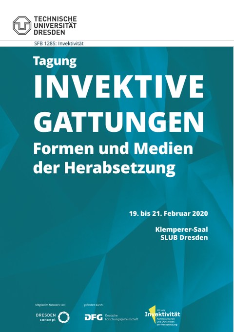 Plakat für Tagung Invektive Begattungen, nur text