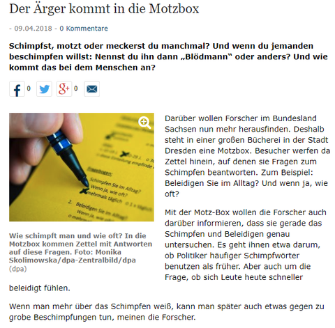 Weser Kurier Tageszeitung am 9. April 2018