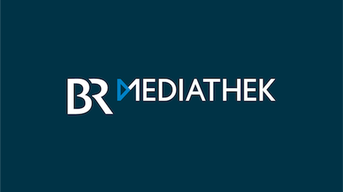 Logo der BR Mediathek, dunkelgrüner Hintergrund