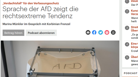 Screenshot der Überschrift des Online-Artikels