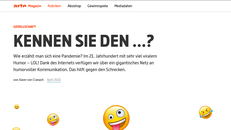 Screenshot des Online-Artikels, Überschrift: Kennen Sie den...?, darunter ein paar Lach-Smileys