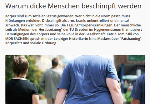 Screenshot aus dem Online-Artikel