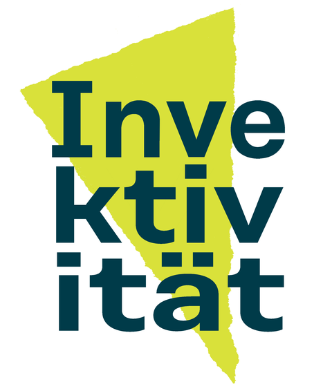 Logo SFB dreizeilige Schrift: Inve-ktiv-ität, Hintergrund: gelbes Dreieck