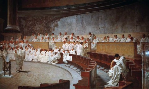 Gemälde Cicero gegen Catilina vor Gericht