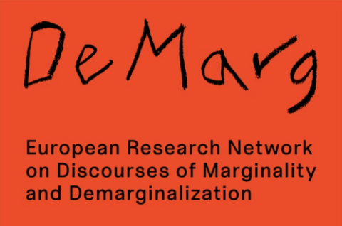 Logo auf orangenem Hintergrund