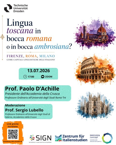 Lingua toscana in bocca romana o in bocca ambrosiana Firenze Roma Milano come capitali linguistiche dell'italiano