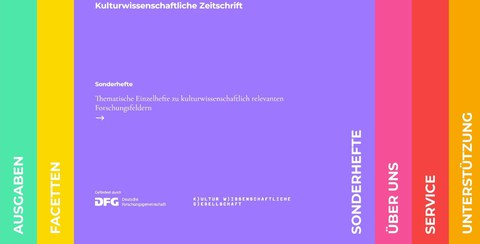 Cover Sonderheft Kulturwissenschaftliche Zeitschrift