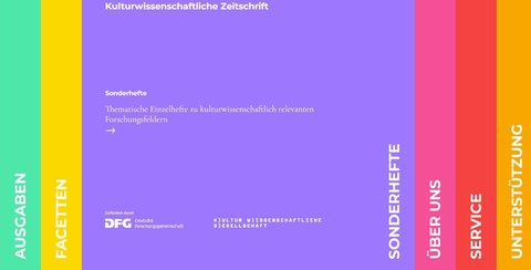 Cover Sonderheft Kulturwissenschaftliche Zeitschrift