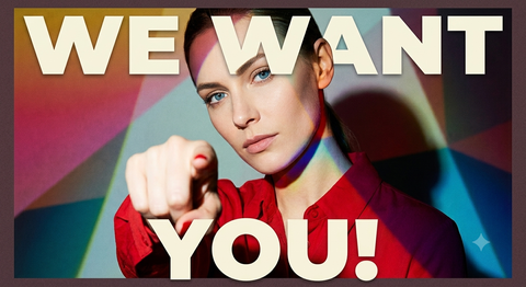 Schriftzug "We want you!"
