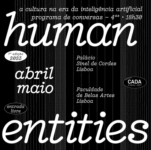 Visual identity of the talk series Human Entities 2023 