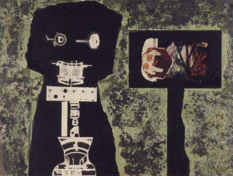 John McHale, Telemath, collage, ca. 1958