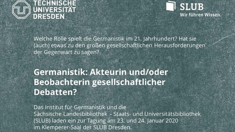 Plakat politische Germanistik