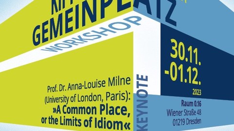 Plakat Workshop Dr. Bernhard Stricker "Kippfigur Gemeinplatz: Paradoxien der doxa", 30.11.-01.12.23