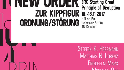Plakat zur Ankündigung der ERC-Abschlusstagung "New Order" vom 16. bis 18. November 2017