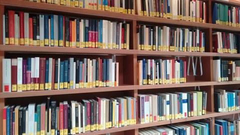 Bücherregal im Lesesaal