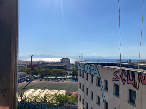 Blick vom Wohnheim