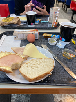 Tablett mit Mensaessen
