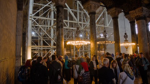 Blick aus dem Rundgang der Hagia Sophia